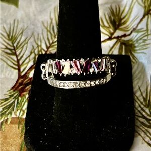 Paparazzi Silver and Pink Gemstone Ring